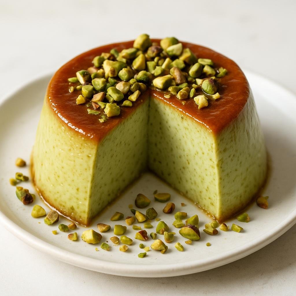 Flan pistache : la recette signature de Sophie Lantrel